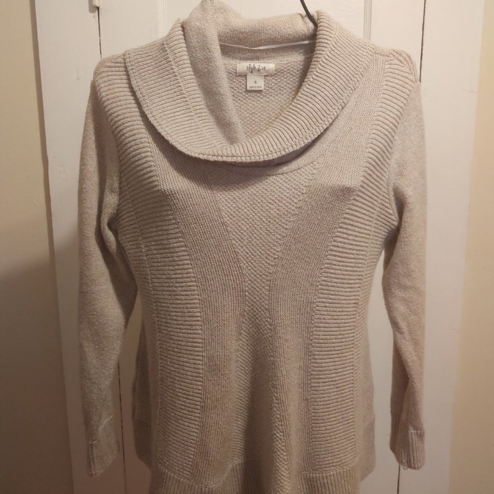 Style & Co | Long-Sleeved Knit Cowl neck sweater